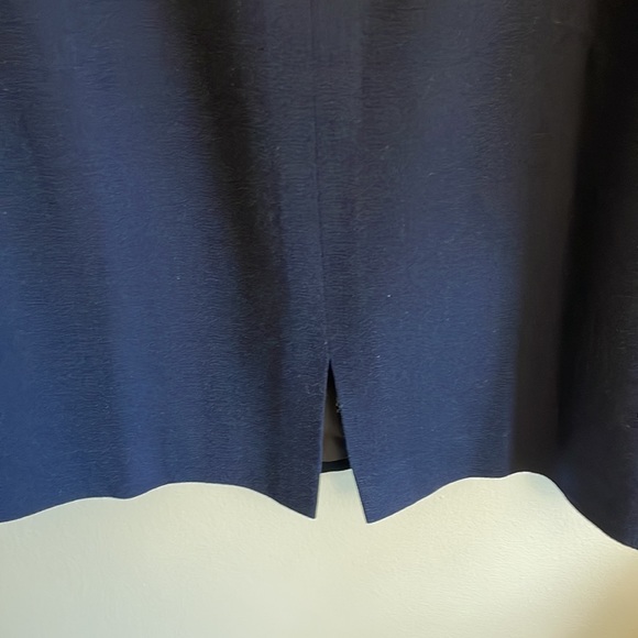 Dark Blue 100% Fine Merino Wool Skirt Made in USA. - Picture 7 of 11